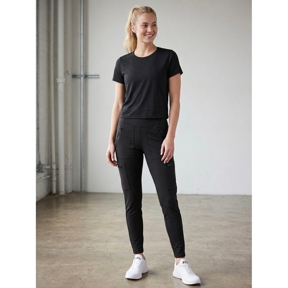 Athleta Headlands Hybrid Cargo II Tights Black High Rise Hiking Pants 0P Petite